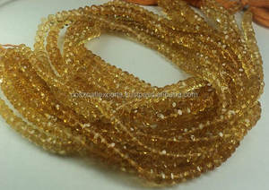 Cuentas de piedras preciosas de citrino facetadas naturales, hebra de piedra semipreciosa de 3,5mm en amarillo miel, cuentas de piedra de Color único - Product Image 3