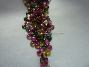 Cabujones redondos de turmalina natural de 7mm, colgantes y dijes de colores mezclados para hacer joyas, hallazgos y componentes - Product Image 3