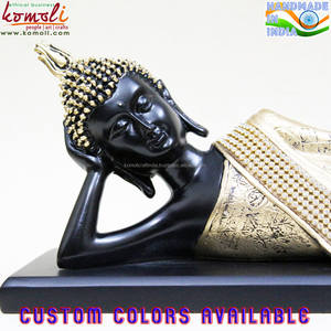 Hecho a mano oro durmiendo reclinable Gautam Buda estatua - Product Image 5