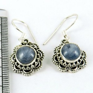 Fabulous!! Natural <b>Blue</b> <b>Sapphire</b> 925 Sterling Silver <b>Earrings</b> Fashion Silver Jewelry Silver Jewelry Exporter - Product Image 6