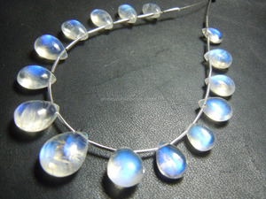 Rainbow Moonstone 7MM 10MM Smooth Briolette Pear Drops Various Sizes Blue Blue Quartz <b>Crystal</b> Loose <b>Nature</b> <b>Crystal</b> - Product Image 4