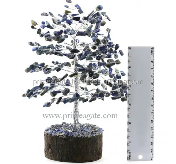 Latest 300 Bds Lapis Lazuli Agate Gemstone Tree for Reiki, Metaphysical, Feng shui & Healings | Prime agate Exports | India