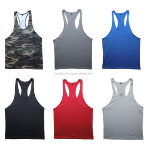 Camisetas de tirantes personalizadas de algodón baratas para gimnasio para hombre - Product Image 2