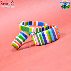 Multicouche fait main bracelet en résine bijoux fantaisie