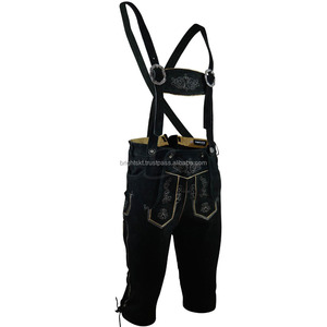 Pantalon en cuir véritable pour hommes, vêtement oktoberdex sans marque, longueur aux genoux, style bohésen, vêtement allemand - Product Image 3