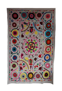 Venta caliente auténtico bordado a mano tamaño doble Suzani tapiz colgante de pared Suzani ropa de cama - Product Image 3