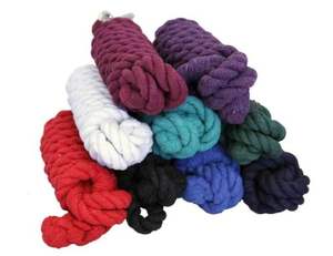 Corde en coton de 2 mètres, 18 mm d'épaisseur, souple, durable, corde de conduite pour chevaux, corde d'entraînement équestre robuste - Product Image 1