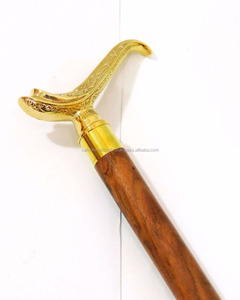 Nautical Designer Brass Walking Stick/Antique Brass Walking Stick/Rose <b>Wood</b> Walking Stick GIft - Product Image 1