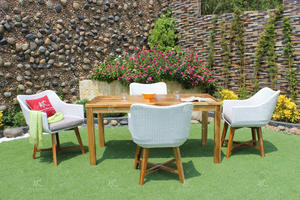 Ensemble de café et salle à manger en rotin et Poly, pour le jardin extérieur, meilleure vente, - Product Image 4