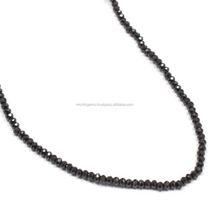 Perles faites à la main en Haxe naturelle, couleur noir clair, taille 3 mm, pierres précieuses en vrac, M00362, tiers - Product Image 1
