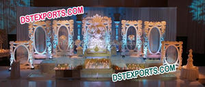 Beautiful <b>Wedding</b> Stage With Fiber <b>Frames</b> Muslim <b>Wedding</b> Stage Decoration New Style Backstage Decor - Product Image 4