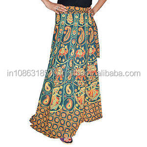 Jupe à enrouler en coton pour femmes, style indien, bohémien, gitane, mandala, robe style bohémien - Product Image 4