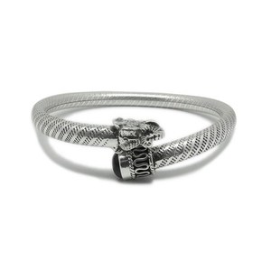Bracelets à breloques en argent sterling 925 avec pierre ovale en onyx noir motif éléphant, style bohème, unisexe, collection chrétienne, vente chaude - Product Image 1