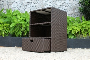 Armario de almacenamiento de mimbre de polietileno para Patio, diseño profesional - Product Image 4