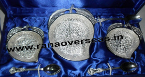 ชามเสิร์ฟรูปมะม่วงชุบเงินทำจากทองเหลืองสำหรับงานแต่งงานของขวัญคริสต์มาสและของขวัญ Diwali - Product Image 2