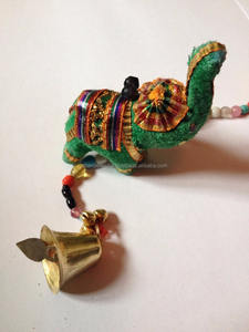 Móvil indio hecho a mano, cinco elefantes, alta calidad, puerta, ventana colgante, 100cm, decoración, conjunto de par, colgante de pared de Latkan, decoración móvil - Product Image 3