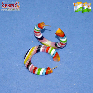 Pendiente vintage hecho a mano para mujer, diseño W azul, joyería hecha a mano - Product Image 4