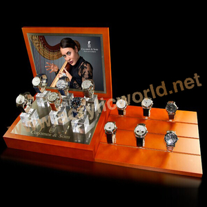 อะคริลิแสดงผลนาฬิกาเคาน์เตอร์ด้านบนยืนแสดงนาฬิกาที่มี C แหวนบล็อกก้อน - Product Image 4