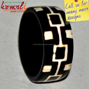 Bracelet personnalisé en résine époxy, bijou marron, vintage, fait à la main, vente en gros - Product Image 2