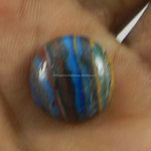 Piedra Preciosa de Calsilica Arcoíris Natural de 16 mm, 1.70 g, Redonda, Popular, Tipo Cabujón, para Joyería - Product Image 4