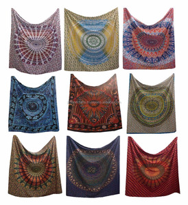 India último diseño impreso venta al por mayor 100% algodón Mandala tapiz - Product Image 1