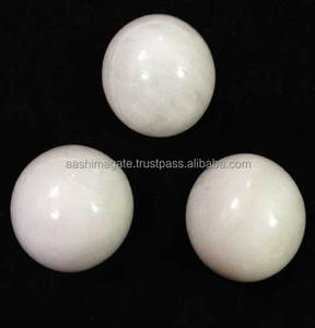 Venta al por mayor a granel cristales de jade natural piedras preciosas hechas a mano a granel ágata blanca bola esferas decorativas Feng Shui minerales rocas bola - Product Image 1