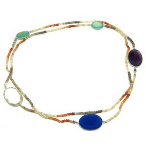 Collar de plata de ley 925 con bisel en forma de cuentas, joyería de plata - Product Image 3