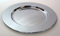 Assiette de Présentation Ronde en Acier Inoxydable Argenté, Écologique, Convertible et Minimaliste, Sûre pour la Maison