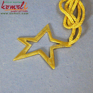 Golden Tweak Star Brass Metal Novedades de Navidad Nuevas decoraciones para el hogar Adornos Regalos para Candy Pendant Sock 3D Crafts - Product Image 4