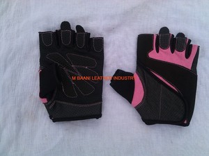 Guantes de Levantamiento de Pesas M.BAANI Rosados Personalizables Unisex de Medio Dedo con Cierre Rápido para Gimnasio y Ciclismo - Product Image 4