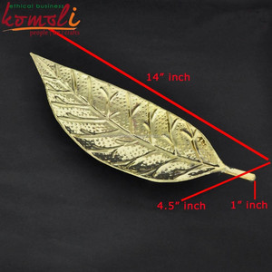 Plateau à fruits en feuille de laiton martelée, plateau métallique fait à la main - Product Image 4