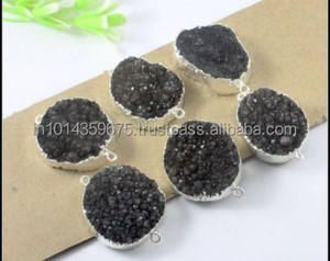 Piedra preciosa de ópalo Druzy al por mayor chapada en oro para hacer joyas de fiesta DIY suministro de moda para mujer - Product Image 3