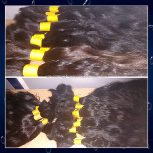 Extensiones de cabello humano liso natural indio sin procesar 100%, cabello crudo a granel, cabello humano a granel sin procesar - Product Image 6