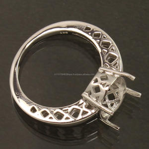 Anillo de Diseño para Boda de 10x12 mm con Cualquier Piedra Preciosa, Corte Ovalado, Plata de Ley 925, para Fiestas, Unisex - Product Image 5