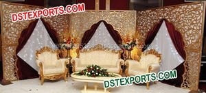 Beautiful <b>Wedding</b> Stage With Fiber <b>Frames</b> Muslim <b>Wedding</b> Stage Decoration New Style Backstage Decor - Product Image 3