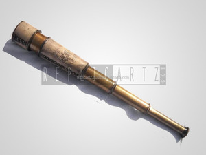 Télescope Nautique Vintage en Laiton de Qualité Supérieure avec Gravure sur Cuir, Jumelles Antiques Artisanales pour Bureau - Product Image 5