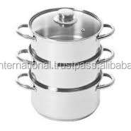 Olla de acero inoxidable, juego poco profundo, utensilios de cocina, 12 Uds. - Product Image 3