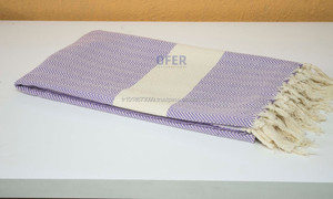 Serviette serviette en coton turque classique à chevrons, serviette hamburgers, vente en gros, Collection classique rose - Product Image 2