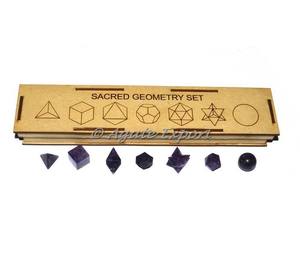 Amatista tallada sagrada geometría Set - Product Image 1