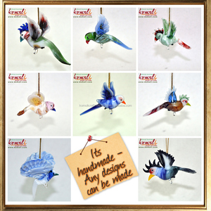 Colorful Heart Shaped Clear Flat <b>Glass</b> Bird Ornaments Small Christmas <b>Decoration</b> Supplies for Holiday Tree & Home <b>Decor</b> - Product Image 5