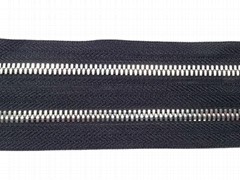 Venta al por mayor OZL GMA Cremallera de metal plateado brillante Auto-Lock Open-End Type Shoes Prendas Bolsas Almohadas-Sin logotipo Hecho Nylon Plástico - Product Image 4