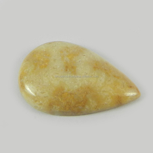 ปะการังธรรมชาติ27.5X17.5Mm Pear Cabochon 3.65 Gms อัญมณีหลวมสำหรับทำเครื่องประดับ - Product Image 2