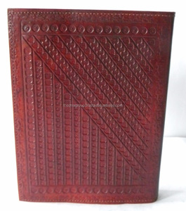 Journal intime en cuir véritable, rechargeable, papier gaufré pour usage professionnel, fil, couture, couverture rigide - Product Image 4