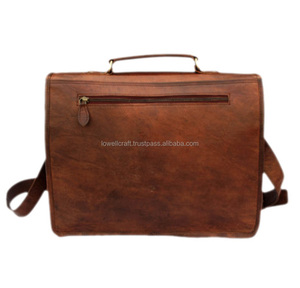 Bolso de Cuero Genuino Clásico LOWELLCRAFT con Correa para el Hombro y Cierre de Hebilla para Mujeres, Uso Profesional, Hecho en Delhi - Product Image 2
