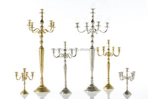 Candelabro de Pie Alto Plateado para Decoración de Bodas, Candelabro de Metal de Aluminio Hecho a Mano al por Mayor - Product Image 2