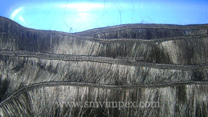 Tejido doble a máquina. Pelo ondulado hecho a mano. Buena calidad, sin desprendimiento y enredo, perfecto tejido manual de pelo crudo solamente. - Product Image 6