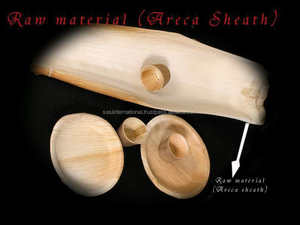 natural palm leaf 16 X 16 cm Deep square plate - Product Image 2