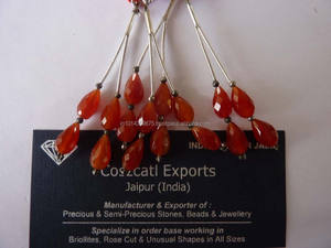 Perle crocodile naturelle, vente en gros, fabrication de pierres précieuses, perles de calcédoine bleue, gouttes - Product Image 4