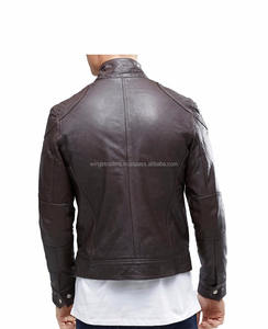 Veste en cuir pour hommes, brun foncé, tout nouveau Design - Product Image 2