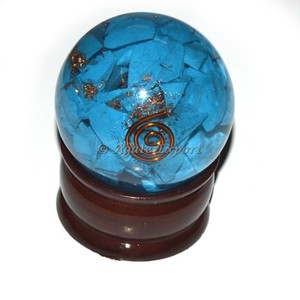 Best Reiki Healing Ball Orgone Turquoise Orgone Sphere Natural Ball for Home <b>Decoration</b> - Product Image 1